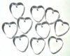 10 7x24mm Transparent Crystal Glass Heart Pendant Beads